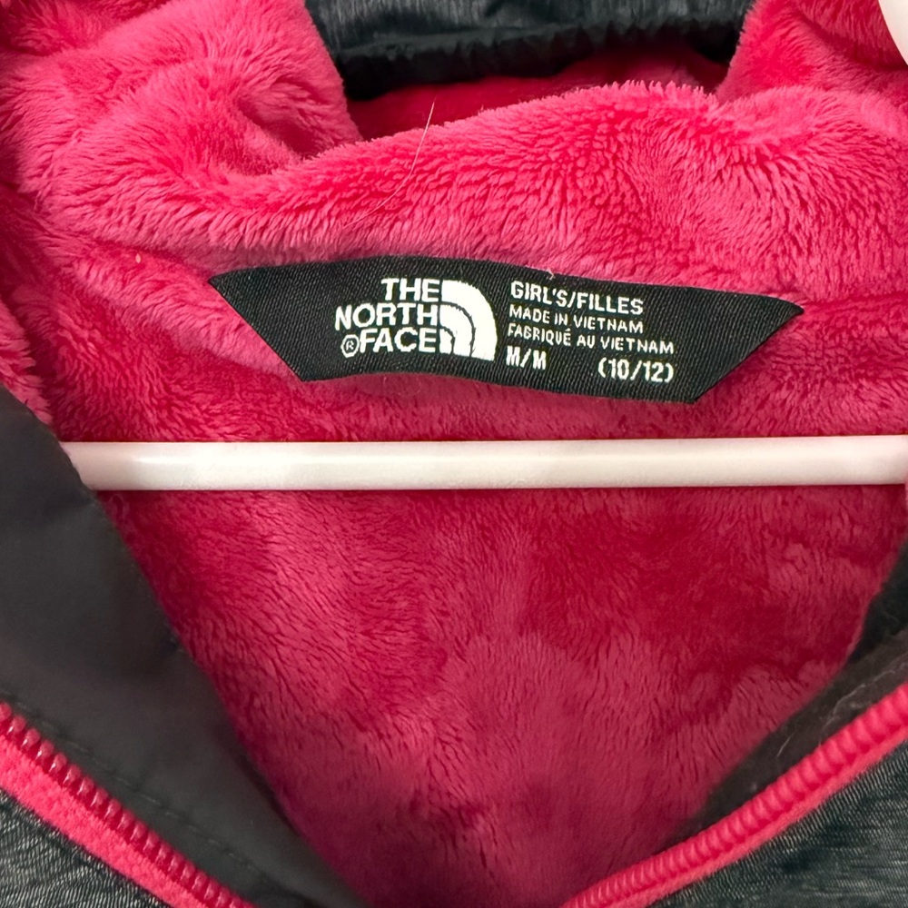 The North Face Girls Gray and Pink Hooded Coat Size Medium 10/12 Years - Picture 4 of 9